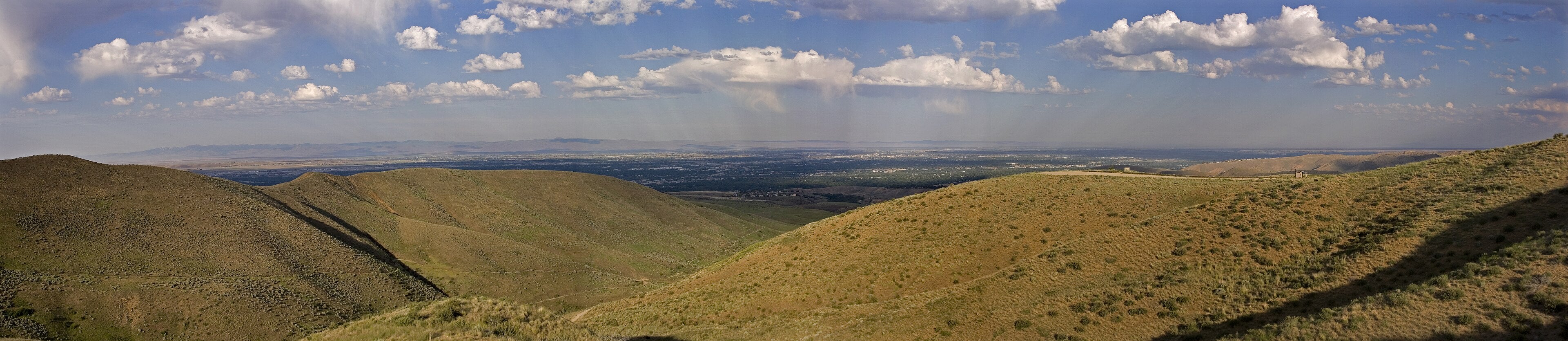 Sage-covered Boise foothills at Lower Hulls Gulch, overlooking the Treasure Valley.